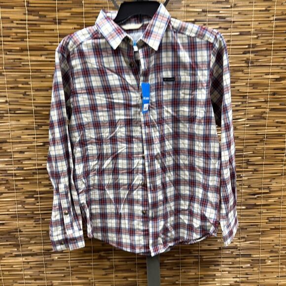 Columbia Mens‎ Vapor Ridge Woven Plaid Button-Down Shirt Size S - Picture 2 of 3
